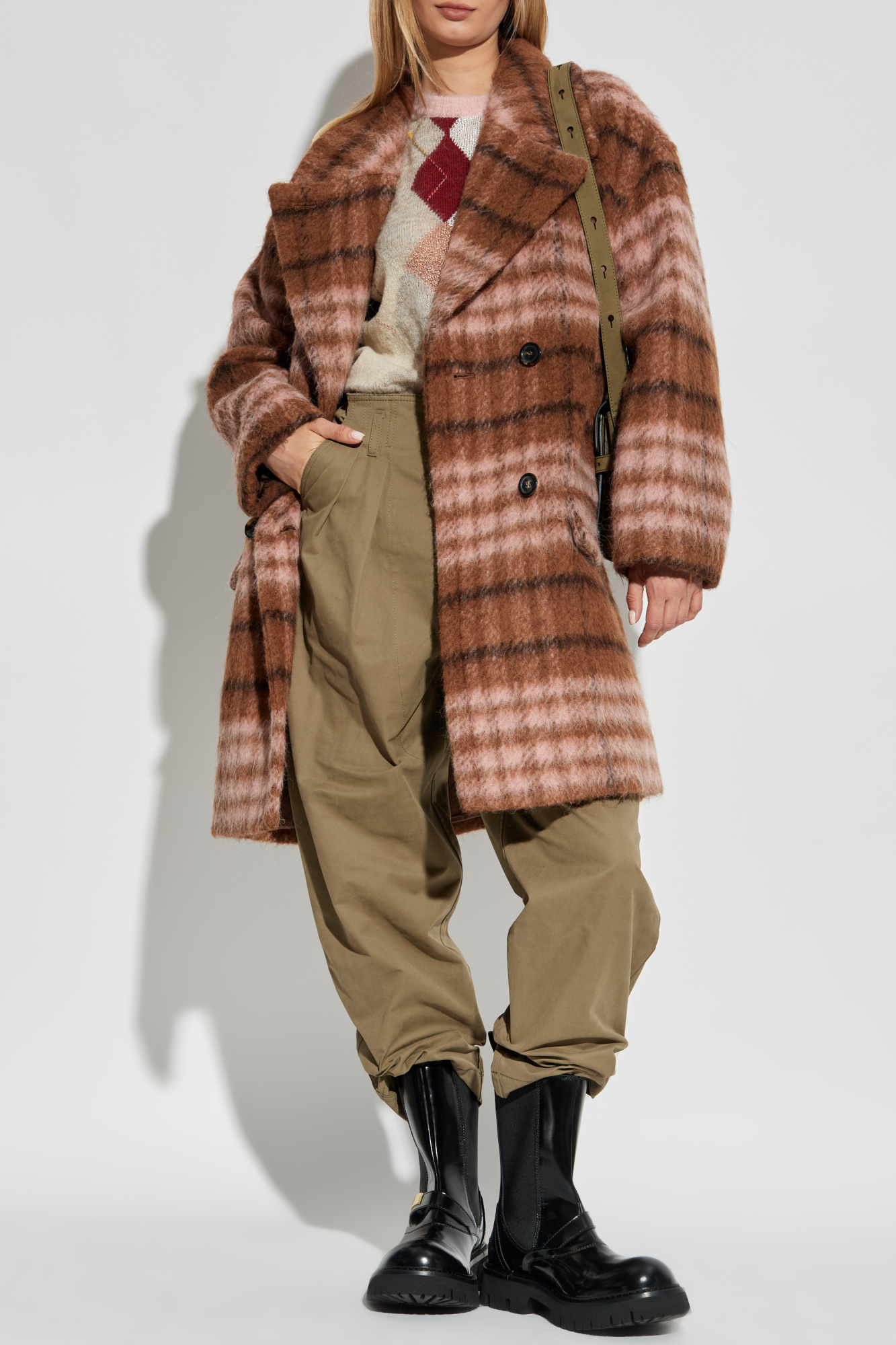 コート MOSCHINO CHECK COAT Brown Checked coat Moschino - Vitkac AS